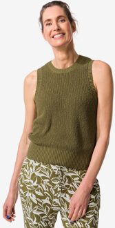 Hema Damestrui Faya fijngebreid katoen olijf (olijf) - S