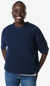 Hema Damestrui Fyra gebreid donkerblauw (donkerblauw) - M