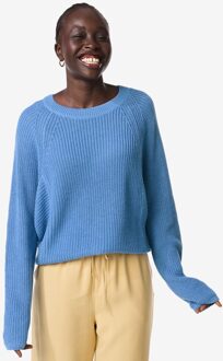 Hema Damestrui Olena fijngebreid blauw (blauw) - S