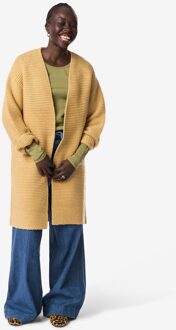 Hema Damesvest Feline fijngebreid zand (zand)