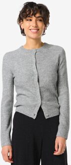 Hema Damesvest Gia glitter middengrijs (middengrijs)