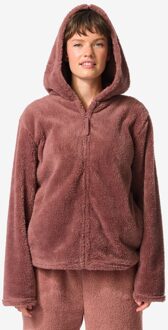 Hema Damesvest teddy middenbruin (middenbruin) - L