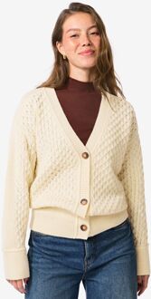 Hema Damesvest Viola structuur gebroken wit (gebroken wit) - XL