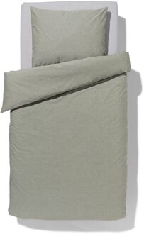 Hema Dekbedovertrek 140x200/220cm chambray groen (groen)