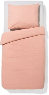 Hema Dekbedovertrek 140x200/220cm chambray oranjerood (terra)