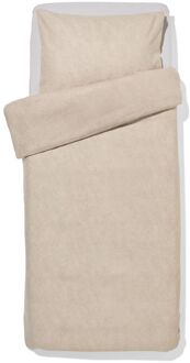Hema Dekbedovertrek 140x200/220cm flanel melange greige (grijs)