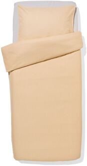 Hema Dekbedovertrek 140x200/220cm flanel strepen beige (beige)
