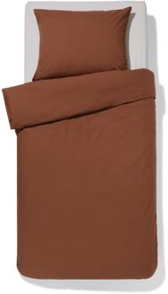 Hema Dekbedovertrek 140x200/220cm hotel katoen percal bruin (bruin)