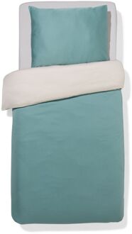 Hema Dekbedovertrek 140x200/220cm hotel katoen satijn groen (groen)