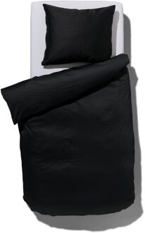 Hema Dekbedovertrek 140x200/220cm hotel katoen satijn zwart (zwart)