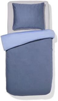 Hema Dekbedovertrek 140x200/220cm satijn blauw (lichtblauw)