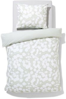 Hema Dekbedovertrek 140x200/220cm zacht katoen bladeren groen (groen)