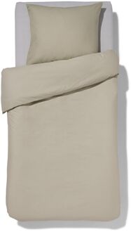 Hema Dekbedovertrek 140x200/220cm zacht katoen grijs groen (groen)