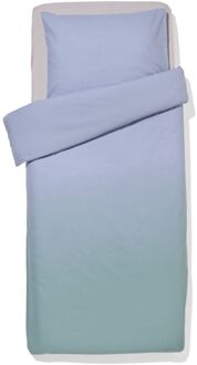 Hema Dekbedovertrek 140x200/220cm zacht katoen kleurverloop groen-blauw (groen)