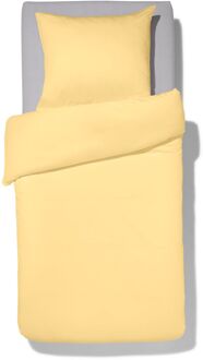 Hema Dekbedovertrek 140x200/220cm zacht katoen lichtgeel (geel)