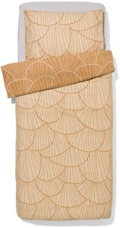 Hema Dekbedovertrek 140x200/220cm zacht katoen schelpen zand (beige)