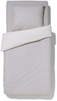 Hema Dekbedovertrek 140x200/220cm zacht katoen stipjes (wit)