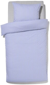Hema Dekbedovertrek 140x200/220cm zacht katoen strepen lavendel (lavendel)