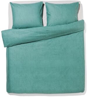 Hema Dekbedovertrek 200x200/220cm flanel melange groen (groen)