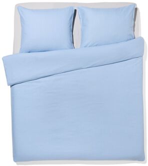Hema Dekbedovertrek 200x200/220cm flanel strepen lichtblauw (lichtblauw)