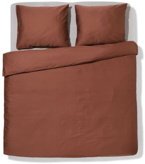 Hema Dekbedovertrek 200x200/220cm hotel katoen satijn bruin (bruin)