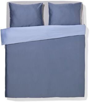 Hema Dekbedovertrek 200x200/220cm satijn blauw (lichtblauw)