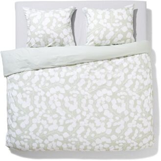 Hema Dekbedovertrek 200x200/220cm zacht katoen bladeren groen (groen)