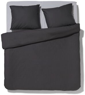 Hema Dekbedovertrek 200x200/220cm zacht katoen donkergrijs (donkergrijs)