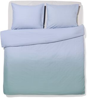 Hema Dekbedovertrek 200x200/220cm zacht katoen kleurverloop groen-blauw (groen)