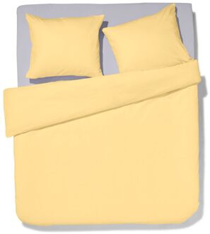 Hema Dekbedovertrek 200x200/220cm zacht katoen lichtgeel (geel)