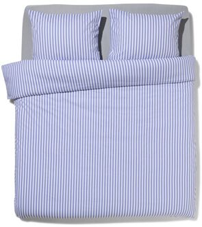 Hema Dekbedovertrek 200x200/220cm zacht katoen strepen lavendel (lavendel)