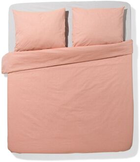 Hema Dekbedovertrek 240x200/220cm chambray oranjerood (terra)