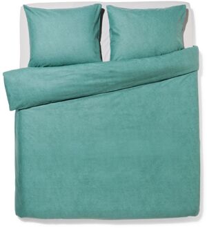 Hema Dekbedovertrek 240x200/220cm flanel melange groen (groen)