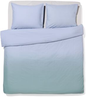 Hema Dekbedovertrek 240x200/220cm zacht katoen kleurverloop groen-blauw (groen)