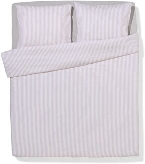 Hema Dekbedovertrek 240x200/220cm zacht katoen strepen beige (beige)