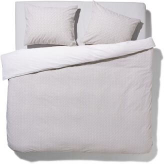 Hema Dekbedovertrek - zacht katoen - 240 x 220 cm - wit stip (wit)