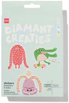 Hema Diamantcreaties stickers monsters - 3 stuks