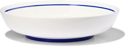 Hema Diep bord Ø22cm Tafelgenoten new bone wit met blauw (White)
