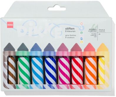 Hema Dikke viltstiften - 8 stuks