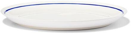Hema Dinerbord Ø26cm Tafelgenoten new bone wit met blauw (White)