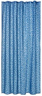 Hema Douchegordijn 180x200 Recycled Polyester Druppels (blauw)