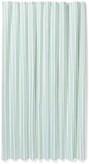 Hema Douchegordijn 180x200cm polyester linnenlook blok blauw (blauw)