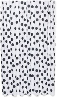 Hema Douchegordijn 180x200cm stippen zwart (wit/zwart)