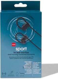 Hema Draadloze oortelefoon in-ear sport zwart