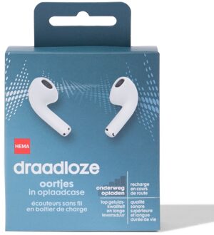 Hema Draadloze oortjes in oplaadcase wit