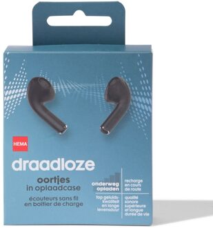 Hema Draadloze oortjes in oplaadcase zwart