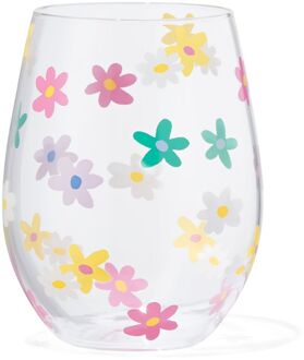 Hema Drinkglas 550ml bloemen
