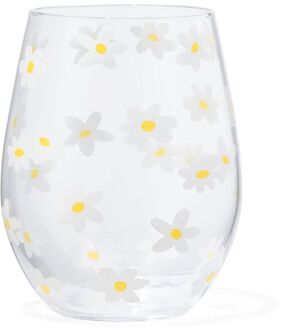 Hema Drinkglas 550ml bloemen