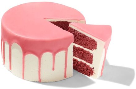 Hema Dripcake roze red velvet 8 p. (roze)