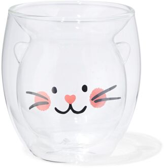 Hema Dubbelwandig glas 250ml kat